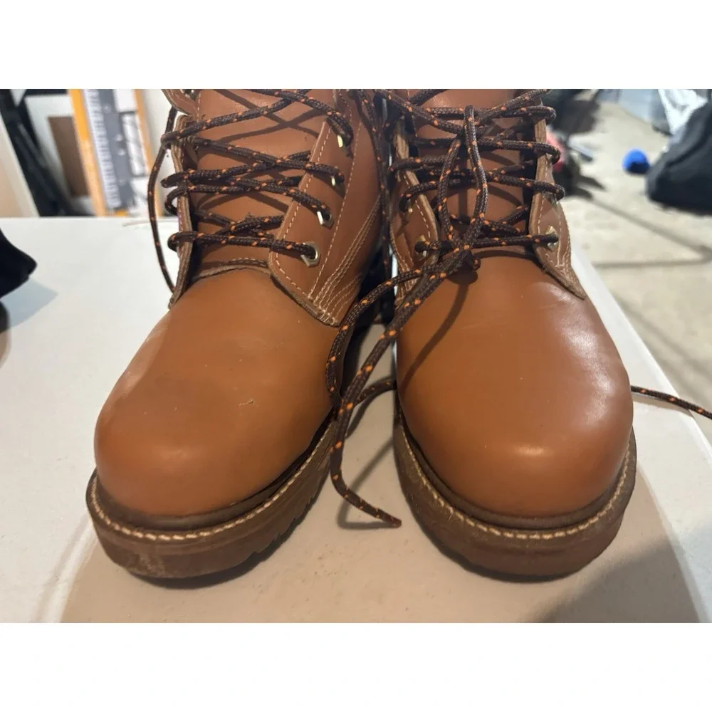 BRAHMA Leather‎ Boots Chestnut Black Size Mens 9.5